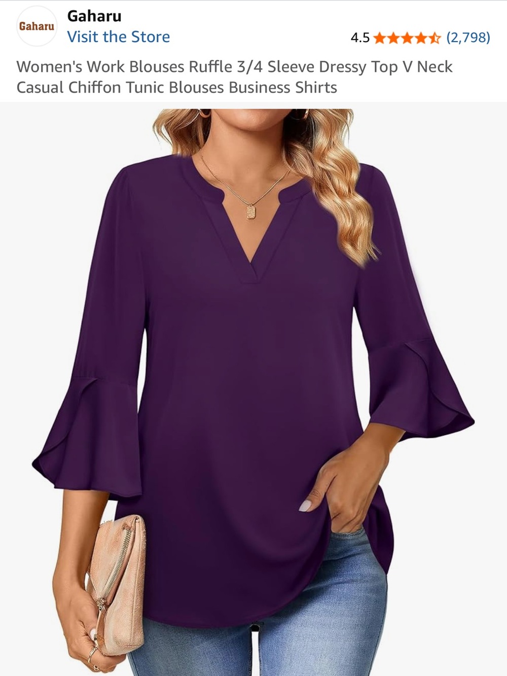 Women’s blouse in deep purple size large